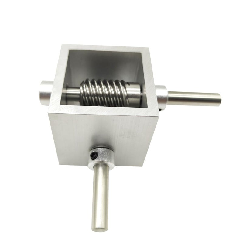 [Australia - AusPower] - 5:1 Right Angle Worm Gearbox 90° Angle Drive Steering Gear Reducer 20T Reduction Gearbox Simple Mechanical DIY Module with 8 mm Shaft 8mm Shaft 5:1 ratio 