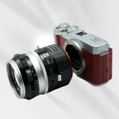 PHOLSY Lens Mount Adapter Compatible with Nikon F Lens and Fuji X Camera Nikon F / AI to Fujifilm FX