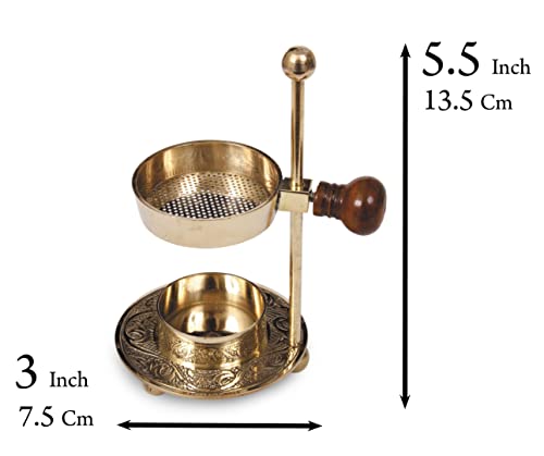 Resin Incense Burner – Dual Use Tea Light or Charcoal Heated | Adjustable Brass Design for Frankincense, Myrrh & Copal | Spiritual Gift for Home Fragrance Brass Burner Candle Heated