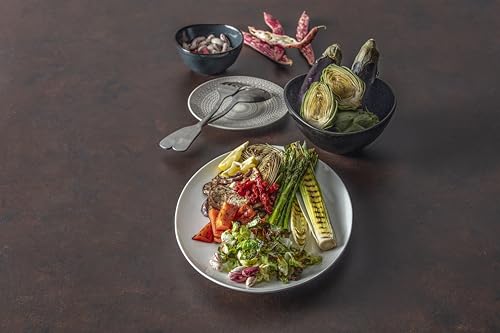 Fortessa Ashton 18/10 Stainless Steel, 2 Piece Serving Set, Antiqued Silver Antique Silver