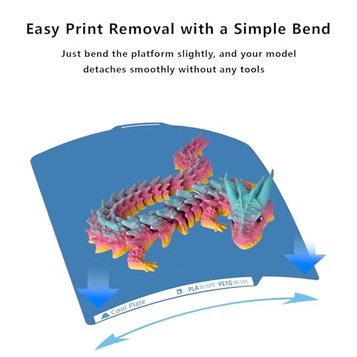 257X257mm Cool Build Plate for Bambu Lab P1S/P1P/X1C/X1E/A1, Low Temperature Double Sided Textured PEI Upgrade Build Plate Platform for A1/P1/X1 3D Printers, No Heating & Strong Adhesion 257X257mm for X1/P1/A1