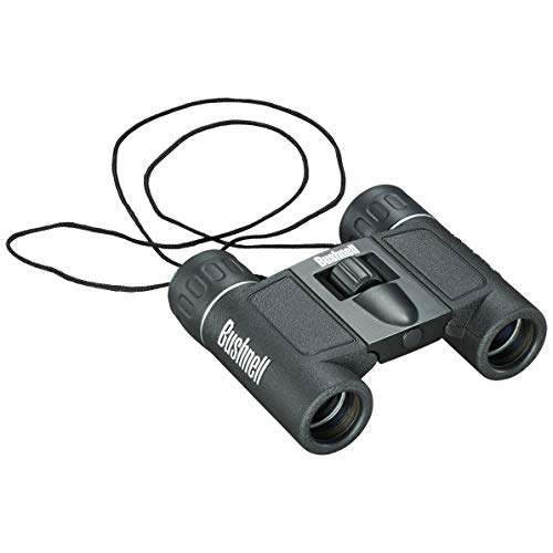 Bushnell 10x25 Powerview Binoculars, Compact Folding Roof Prism, for Adults and Kids, Concerts, Birdwatching, Hiking, Sports, Rubber Armor (132516C)