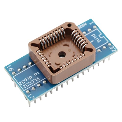 PLCC32 auf DIP32 Hochwertiger Sockel Konvertersockel USB Universal Programmer IC Adapter BIOS-Testsockel PLCC 32-polig (2er-Pack)