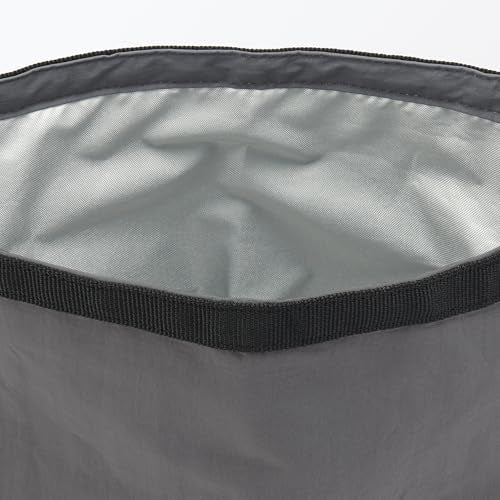 無印良品 MUJI 84843099 Adjustable Height Lunch Bag, Roll Top Type, Large, Gray