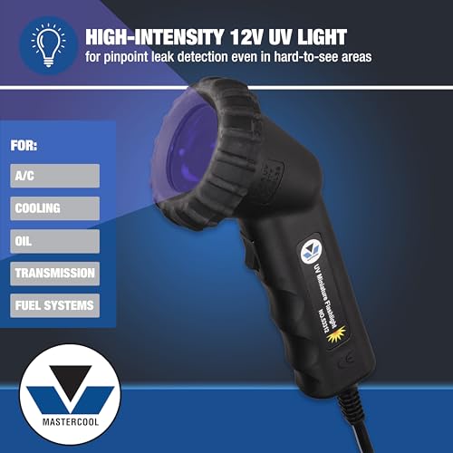 Mastercool 53312 UV leak detection flashlight with compact handheld design and bright UV beam