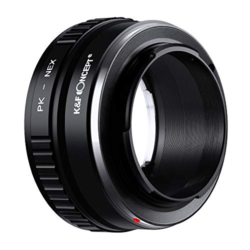 K&F Concept PK K Mount Lens to Sony NEX E-Mount Lens Adapter, Compatible with Sony NEX-3 NEX-3C NEX-3N NEX-5 NEX-5C NEX-5N NEX-5R NEX-5T NEX-6 NEX-7 NEX-F3 NEX-VG10 VG20 PK-NEX