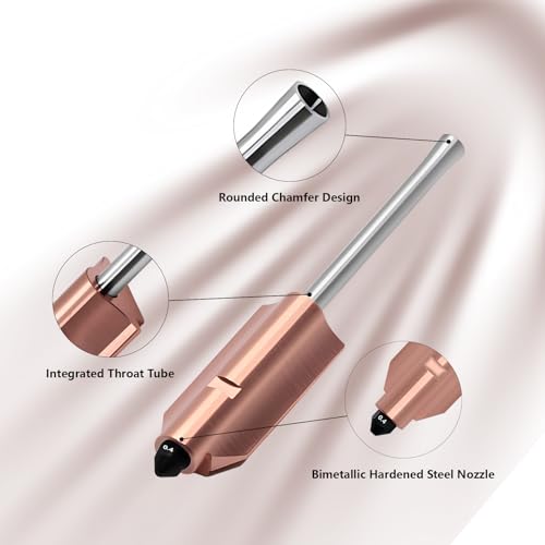 2PCS 0.4MM Quick Release Nozzle Kit for Flashforge AD5X 3D Printer, All Metal Hot End Integrated Heater Block Throat Tube Detachable Hardened Steel Nozzle Replacement Kit for AD5X