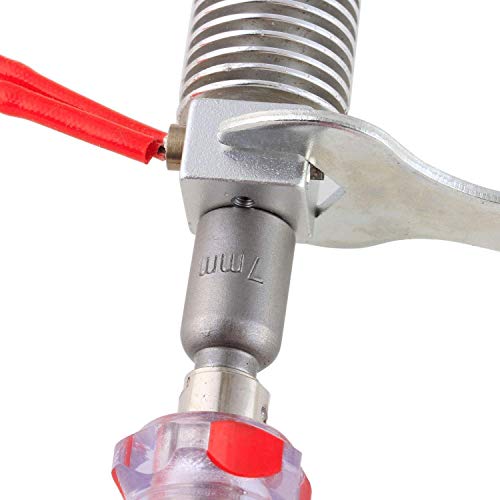 DollaTek 34 Pcs 3D Printer Accessories Kit, 3 Nozzle + 3 Heater Block + 3 Throat Tube + 3 MK10 Silicone Socks + 10 Cleaning needle + Other Parts for MK10 3D Printer 1.75mm Filament Extruder