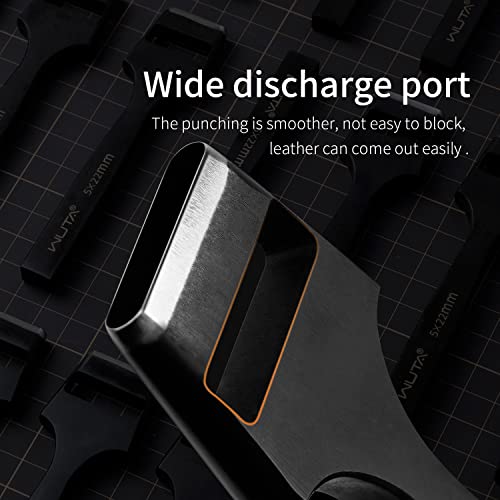 WUTA leather belt hole puncher, 5x8mm oval cutter for strap watch bands and leather crafting