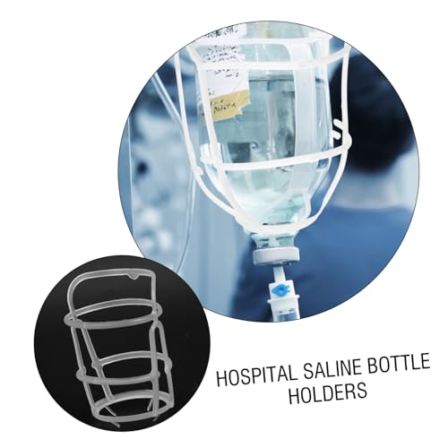 SOLUSTRE 1 Set of Infusion Net Bags, Salt Solution Bottle Net, Infusion Stand Accessories, Infusion Accessories for Clinics, Hospital Accessories, Portable Drip Rod Net, Plastic, White, Pack of 20