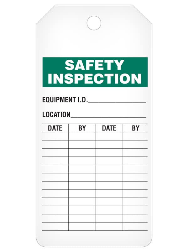 [Australia - AusPower] - INCOM Manufacturing Inspection Tags On A Roll, Safety Inspection, Heavy-Duty Polytag Stock, Waterproof and Tear-Resistant, Green On White, 6.25 Inch X 3 Inch X 10 Mil Thickness, 100 pack, RT8004C 
