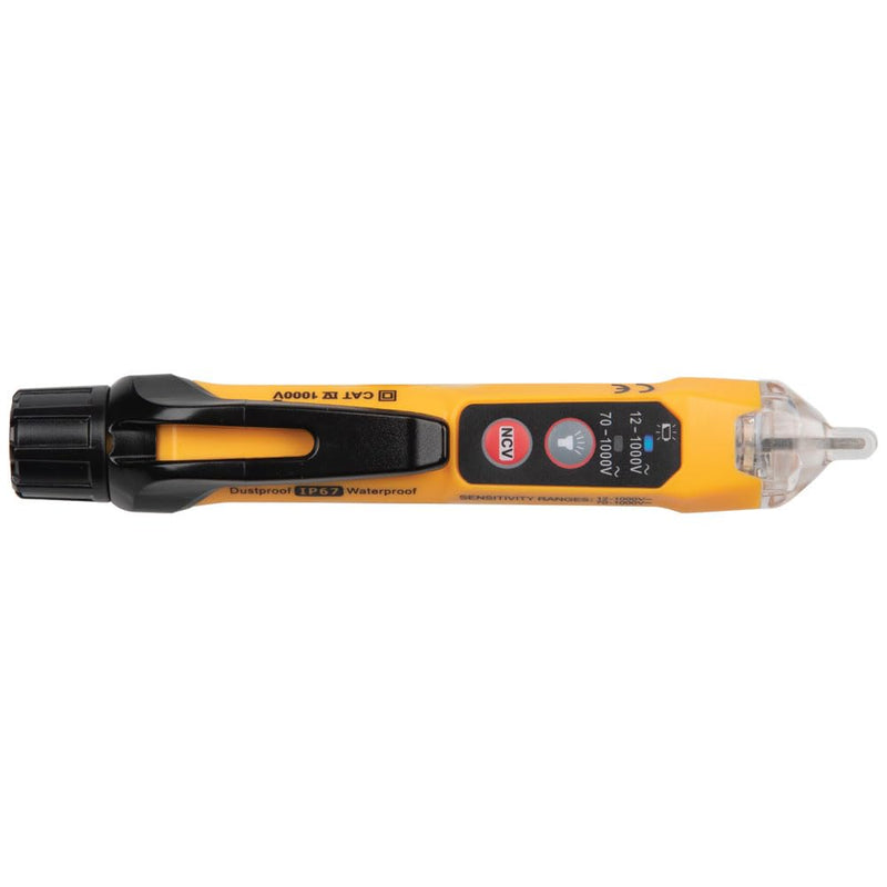 Klein Tools NCVT3P | Non-Contact Voltage Tester 12-1000V AC | Dual Range Test Pen with Flashlight | Acoustic Signal & Flashing LED | Auto Shut Off | Pocket Clip | Professional Voltage Detector