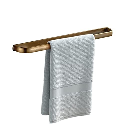 Leyden Brass Towel Bar, Antique Bathroom 23.6 inch Bath Towel Holder Rack, Wall Mounted Bathroom Accessory Towel Rod Hanger Retro Brass 60cm