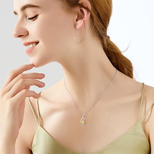 MONGAS Sunflower Urn Necklace for Ashes 925 Sterling Silver You Are My Sunshine Keepsake Necklace for Ashes Infinity Sunflower Cremation Jewelry Gifts for Loved Ones Women