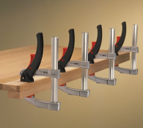 BESSEY KliKlamp Series Ratchet Action Lever Clamp - 12-Inch -KLI3.008 - Fast Action, Heavy Duty Clamps for Woodworking, Carpentry, & Cabinetry - Professional Grade for DIY and Home Improvement 12 in.