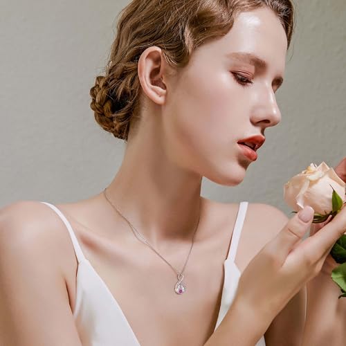 Sterling Silver Urn Necklace for Ashes for Women: Infinity Cremation Jewelry for Women - Ashes Keepsake Pendant Memorial Jewelry Gifts for A Loss of Loved Ones rose