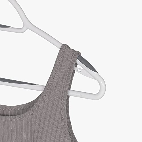 Neatfreak Set of 12 Deluxe Non Slip Clothes Hangers - Space Saving Design for Jackets, Pants, Shirts, 360 Degree Swivel Neck, Soft Grip Bars, Produced in North America Pack of 12
