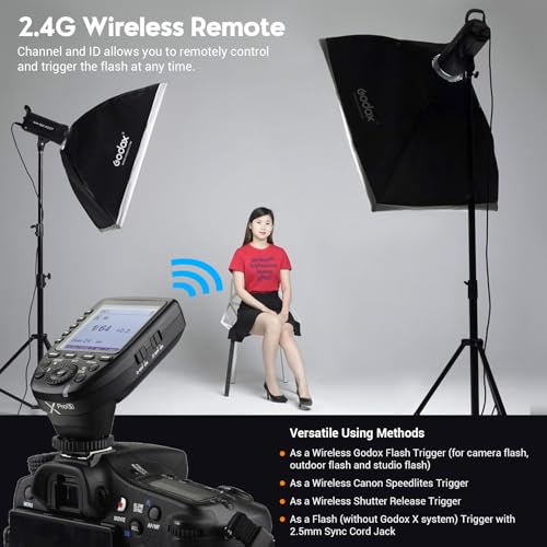 Godox XPro-S XProS TTL Wireless Flash Trigger for Sony, 2.4G 1/8000s HSS Flash Transmitter, TTL-Convert-Manual Function, 11 Customizable Functions, Big LCD Screen, 16 Groups and 32 Channels