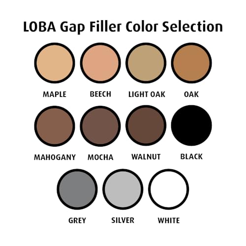 LOBA Gap Filler 310ml in Oak, wood filler product container on a plain background