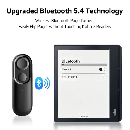 Remote Page Turner for Kobo e-Readers, Wireless Clicker Page Turner Black