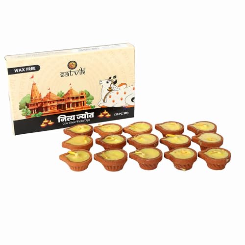 SATVIK - Earthen Traditional Clay Diya for Home Decor & Festive Use | Wax-Free Oil Lamp | Natural Clay Material (Pack of 1) Pack of 1