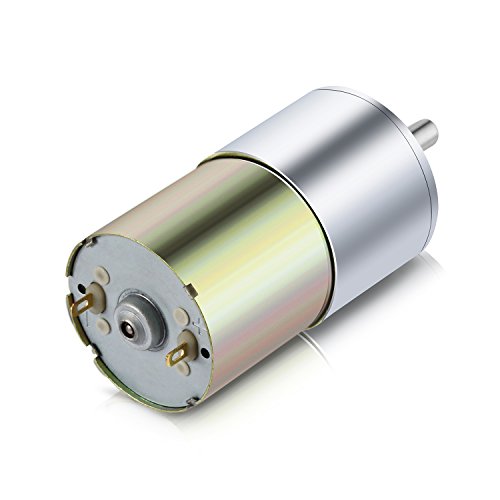 DC 12V 100RPM Gear Motor High Torque Electric Micro Speed Reduction Geared Motor Centric Output Shaft 37mm Diameter Gearbox 100 RPM 12 Volt
