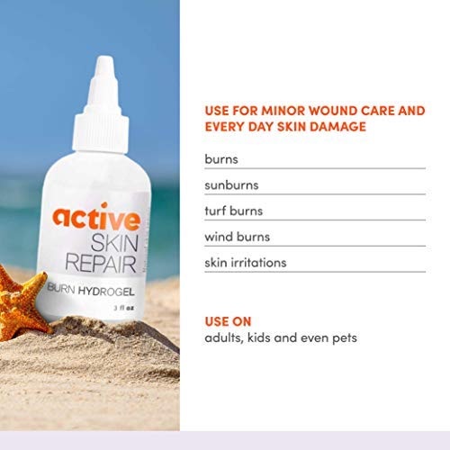 [Australia - AusPower] - Active Skin Repair First Aid Skin Healing Burn Hydrogel - Natural, Non-Toxic, & No Sting Skin Burn Ointment with Hypochlorus Acid for Immediate Pain Relief, HSA/FSA Eligible, 3 oz 