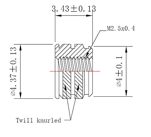 [Australia - AusPower] - initeq] M2.5-0.45 M2.5-0.4 M2.5 Threaded Heat Set Inserts for 3D Printing (50, Short) 50 