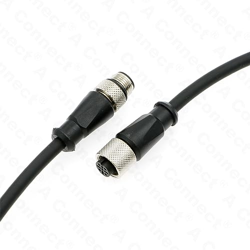 M12 A Code 5 Pin Male to Female Aviation Sensor Connector Industrial Cable for Device Network, Fieldbus Module 8M/26.24Ft
