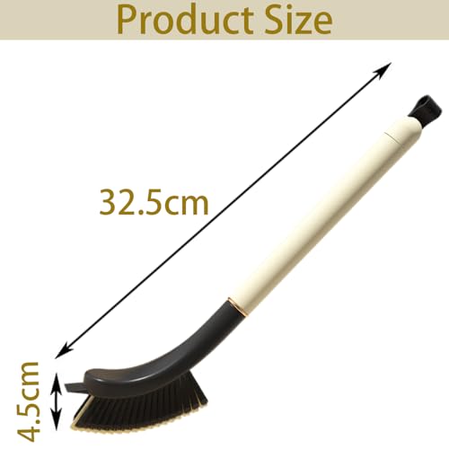 Versatile Cleaning Brush Hard Bristles Corners Cleaning Brush - 1 Piece, Colour Combination Yellow and Black, Joint Brush Bathroom, Can Be Used for Cleaning Tight Crevices Dead Ends