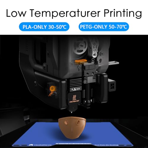 HzdaDeve Improved Cooling Plate for H2C Combo Low Temperature Cold Building Plate 335 x 346.5 mm Double-Sided Smooth Plate Bed PEI Platform for Bamboo Lab 3D Printer (No Heating/No Glue)