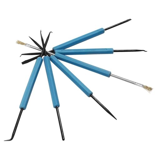 6 in 1 Welding Tool Kit, Double Sided Soldering Assistence Disassembly Tool, PCB Cleaner, PCB Repair Kit (Blue)