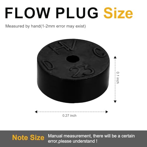 HEBRAR black water softener flow plug, compatible with WS22X10020 and 521829 models