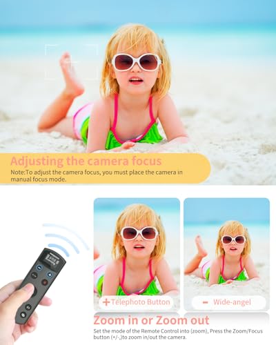 Hanpusen Wireless Rechargeable Camera Remote Control for Sony ZV-1F, ZV-E10 Update Black for Sony