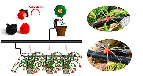[Australia - AusPower] - (25-Pack) - 1/4" Inch Universal Barbed Drip Emitter - Adjustable Flow 0-18.5 GPH Fit 1/4 (4-7mm) Drip Irrigation Tubing - Professional Grade (25 Pack Dripper Only) 25 Pack Dripper Only 