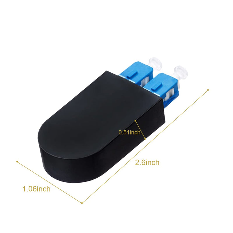 [Australia - AusPower] - 2pcs Loopback Adapter, Single Mode Fiber Optic Loopback Adapter, Interface Circuitors Signal Loopback Connector (SC/UPC, Single Mode) SC/UPC 