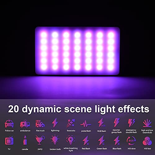 Andoer W140 RGB LED Video Light Kit Conference Lighting CRI95+2500K-9000K