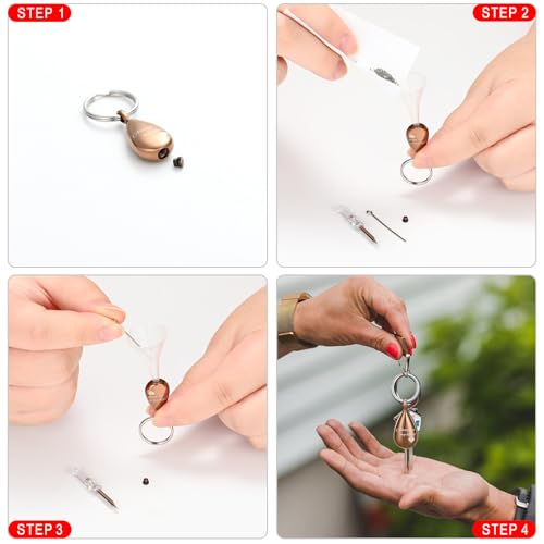 Cremation Keychain for Ashes Always In My Heart Urn Locket Cremation Jewelry Teardrop Memorial Keepsake Keychain Coffee