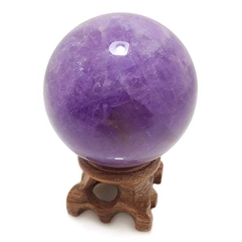 Polar Jade Amethyst Crystal Spheres, Set of 2, 45mm/1.8" Set of 2 Amethyst 45 mm