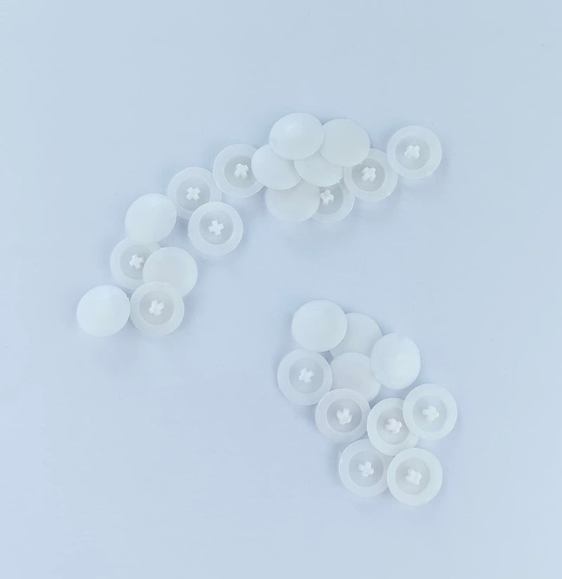 [Australia - AusPower] - 50PCS Screw Caps, Waterproof Plastic Self Tapping Cap, Screw Protection Cap, Bolted Cover, White Cap for Phillips Screw Heads, Suitable for Cabinet, Bookcase, Shoe Cabinet Screw Set 