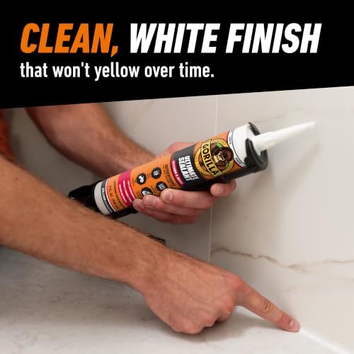 GORILLA Ultimate Sealant Kitchen & Bath Silicone Caulk, white 9oz cartridge
