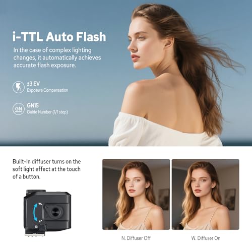 Godox iT30Pro N iT30Pro-N Flash for Nikon, 2.4G Mini Nikon Flash HSS 1/8000s, 560 Full Power Flashes, 2.8" Full-Color Touchscreen, TTL Auto-Exposure, Built-in Diffuser and Lithium Battery(Black) iT30ProN for Nikon