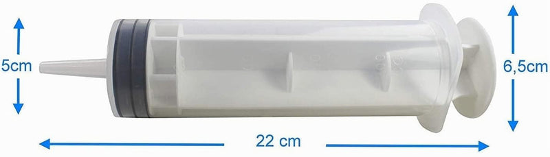Romed Bladder Syringe Wound Syringe 3-Piece with Luer Attachment 200 ml (Pack of 1)