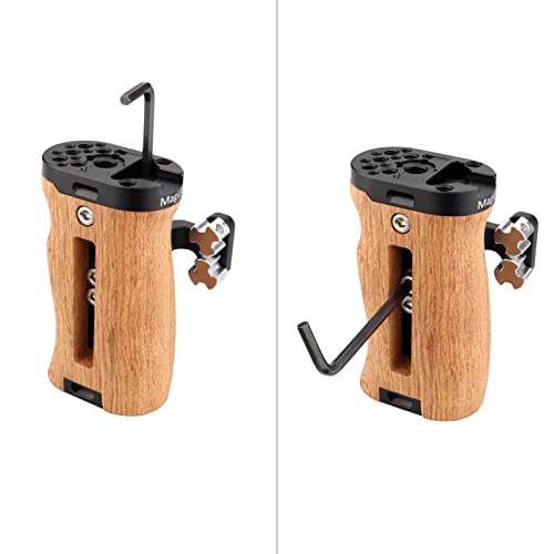 Wooden Side Handle for A7RIII A7III BMPCC 4K 6K Pro Camera Cage Side Thread Handle