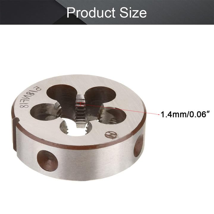 [Australia - AusPower] - Utoolmart 5/8-18 Round Die, Machine Thread Right Hand Threading Die, Alloy Tool Steel 1pcs 