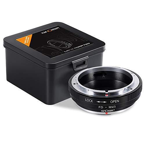 K&F Concept Lens Mount Adapter Ring Compatible with Canon FD Lens to Micro Four Thirds M4/3 Olympus Pen and Panasonic Lumix Cameras FD-M4/3