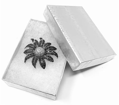15 Pack Cotton Filled Silver Foil Paper Cardboard Jewelry Bracelet Necklace Watch Collectible Gift and Retail Boxes Size: 7" x 5" x 1-1/8" Inch by R J Displays