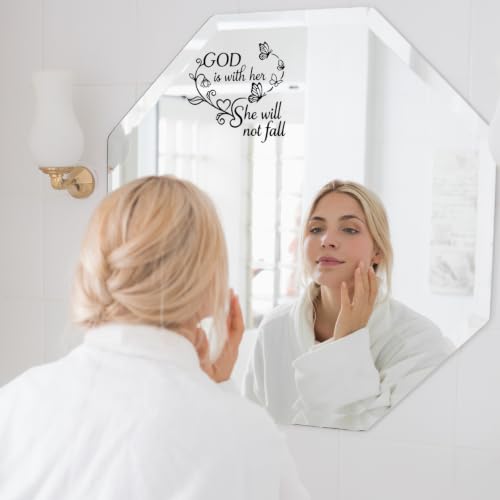 JINGIHE Affirmation Stickers You are Kind Smart Beautiful Enough, Mirror Wall Decor for Bathroom, Vinyl Peel and Stick Wall Decals for Home Decor Living Room Bedroom Girl Home Decoration (Square) Square