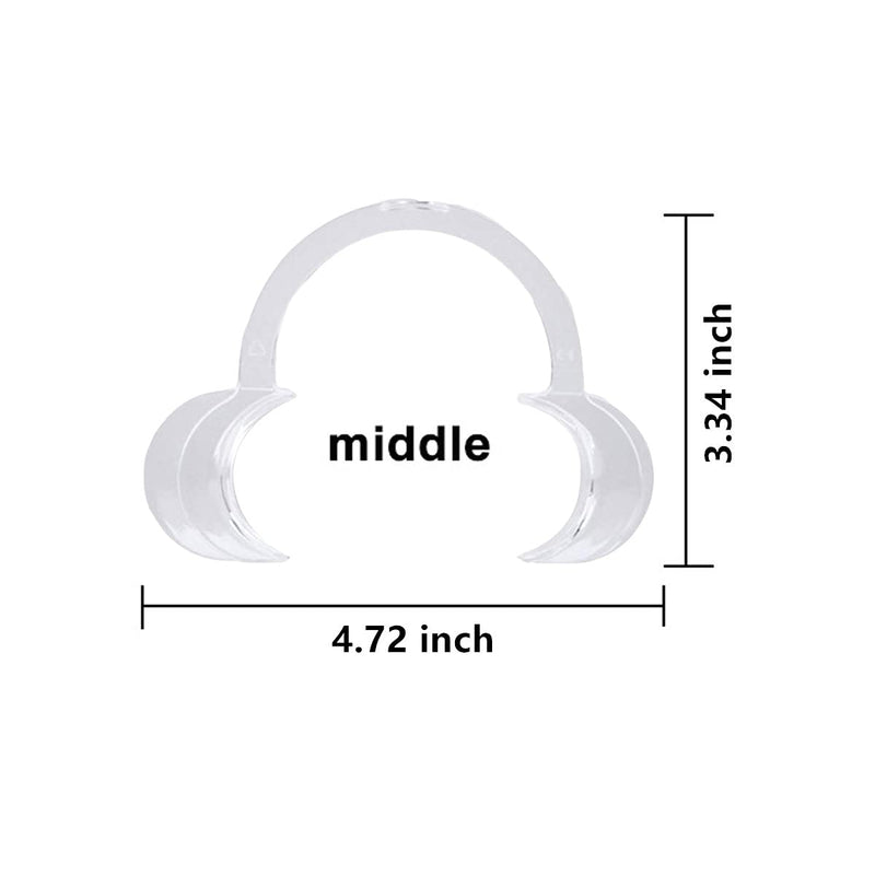[Australia - AusPower] - 10 Pieces (Size M) C-Shape Cheek Retractor, Disposable Mouth Opener for Dental Teeth Whitening Mouth Guard or Speak Out Game (M, White) 
