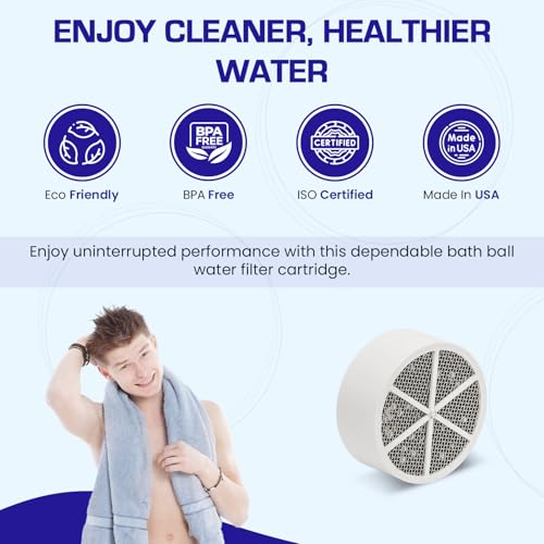 Crystal Quest bathtub filter replacement cartridge, BPA-free pack of 2 for faucet water filters